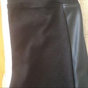 Spanx leggings with leather down the side
