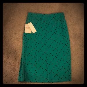 Downeast basics skirt. Size Medium. Deep green.