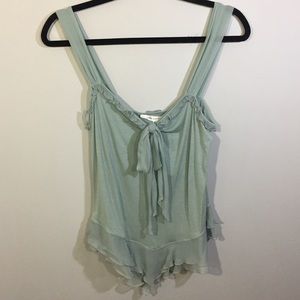 Diane von Furstenberg Silk Green Blouse