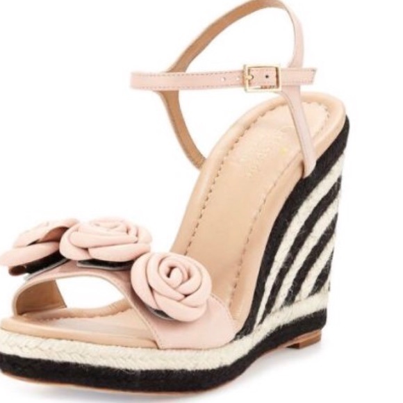 SOLD Kate Spade ♠️Jill espadrille wedges w/ pink - Picture 2 of 5