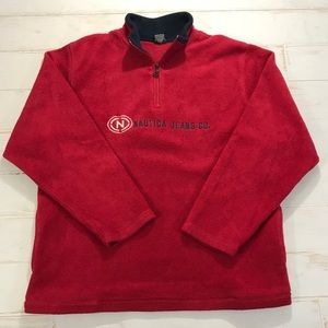 Vintage Nautica Fleece Half Zip Sweater Size XXL
