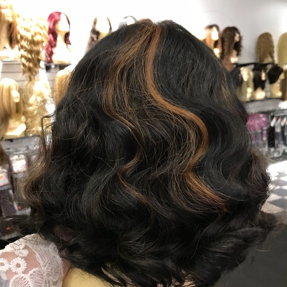 Wig Swisslace Shoulder Length Deep Wave highlights main image 5