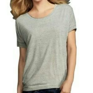 CAbi 926 Boat Neck Textured Gray Shirt SZ XL