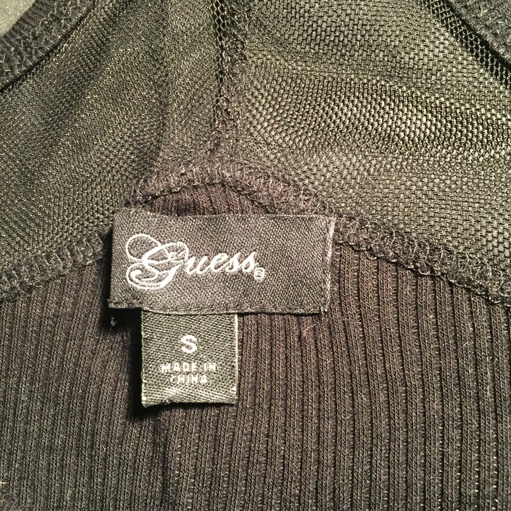 ❌SOLD❌Guess Black Rib Racerback Tank - Picture 6 of 7