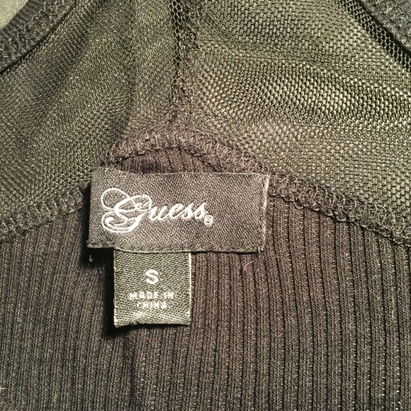❌SOLD❌Guess Black Rib Racerback Tank - Picture 6 of 7