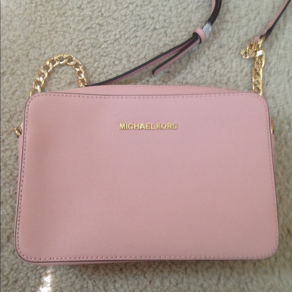 NWT Michael Kors Pink Jet Set Travel Crossbody