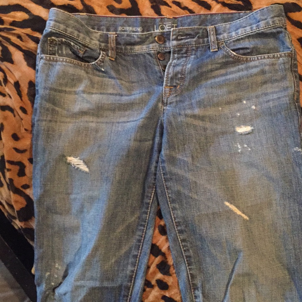 Loft boyfriend jeans size 8