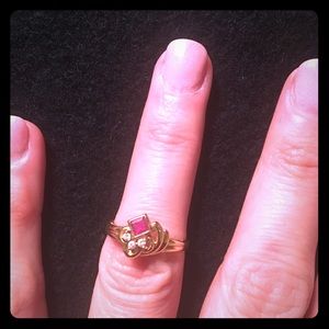 Diamond and Ruby ring