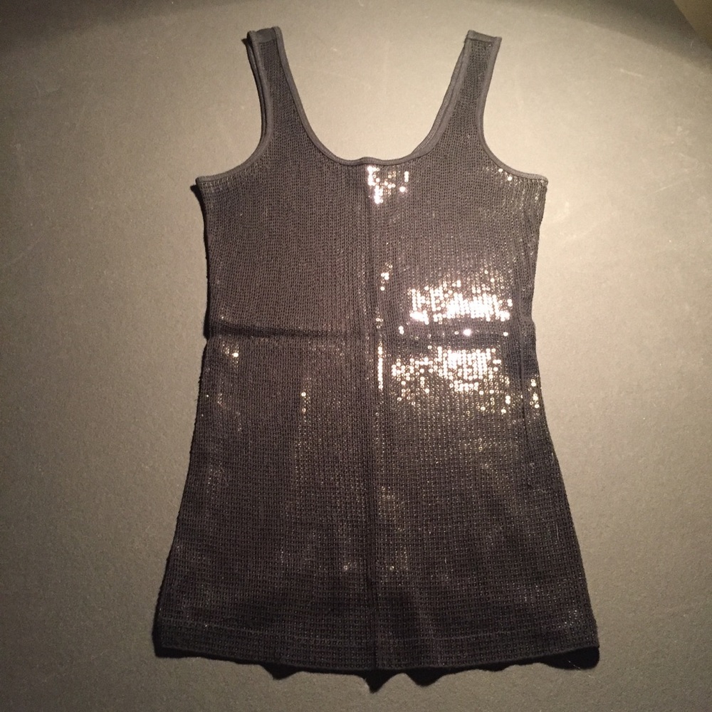 ❌SOLD❌ Express Black Sequin Front Tank