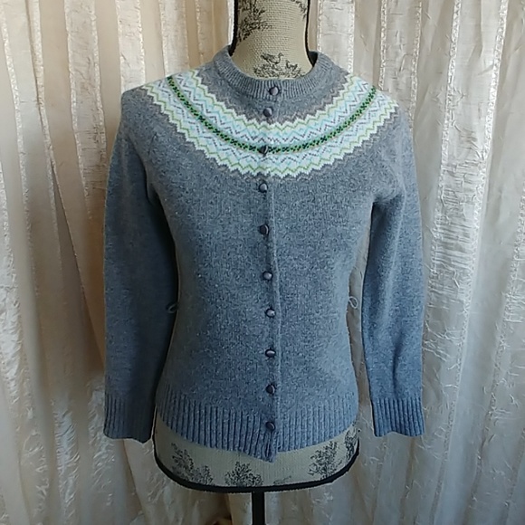fair isle cardigan sweater womens