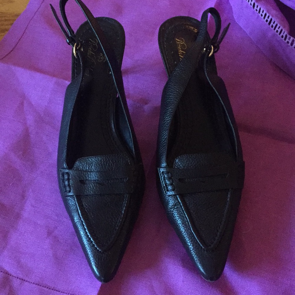 (EUC) Brooks Brothers Italian leather slingbacks 7