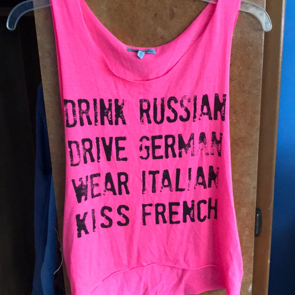 charlotte russe pink tank