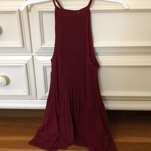 UO Deep Red Flowy Tank