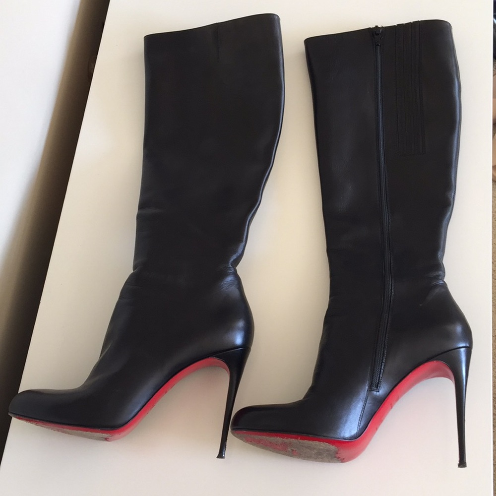 Christian Louboutin Black Leather Boots