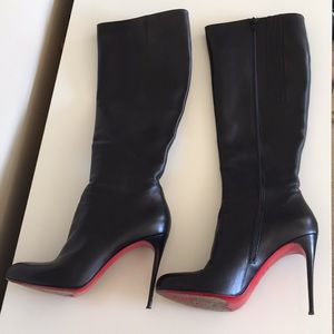 Christian Louboutin Black Leather Boots
