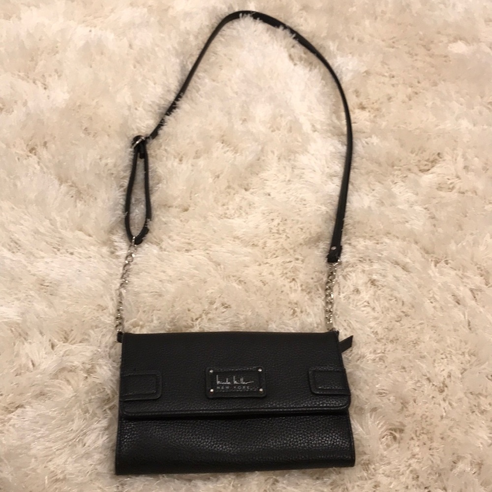 Nicole Miller black cross body bag