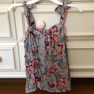 Floral Tie tank
