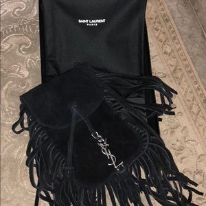 YSL BLACK SUEDE CROSSBODY