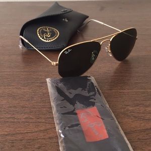 Ray-Ban RB3025 W3234 Gold/green 55mm sunglasses b