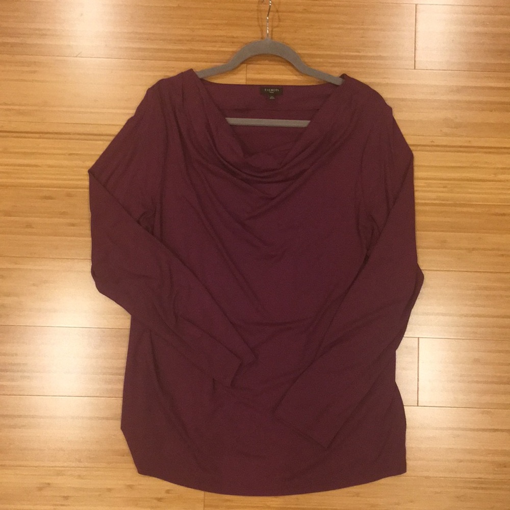 EUC Talbots drape neck top size 1X