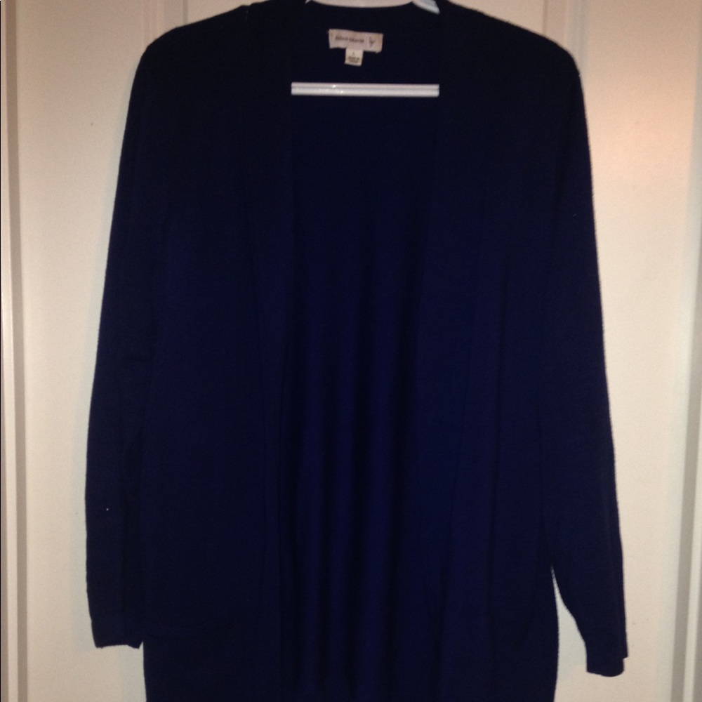 Susan Graver Long Sleeve Cardigan w/ pockets.