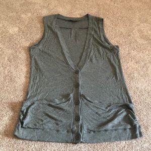 Gray slouchy tunic vest!