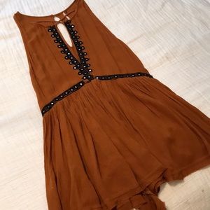 Free people burnt orange romper