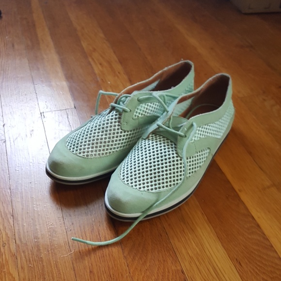 Rebecca Minkoff Sylvie Mint Green Shoes Sz 6M - Picture 1 of 5