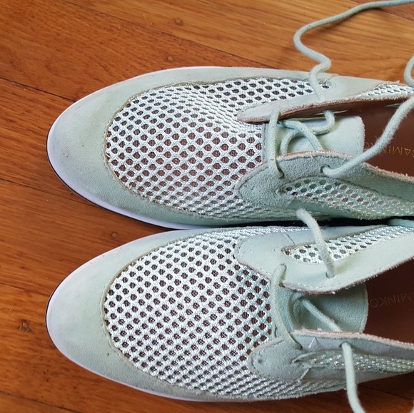 Rebecca Minkoff Sylvie Mint Green Shoes Sz 6M - Picture 4 of 5