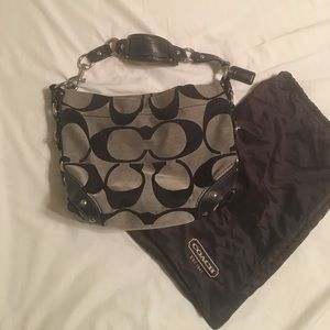 Coach Canvas Hobo Shoulder Bag