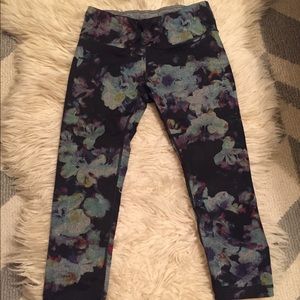 Flower print Capri Workout leggings