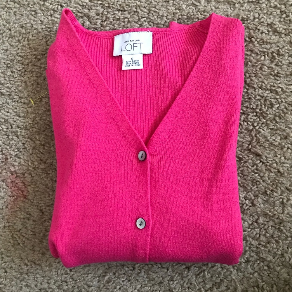 Ann Taylor LOFT pink Cardigan