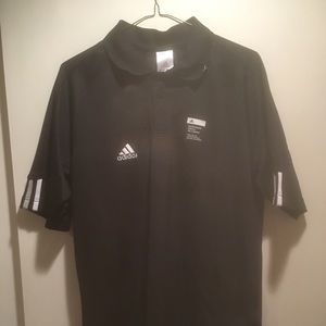 NWT Adidas black polo shirt small