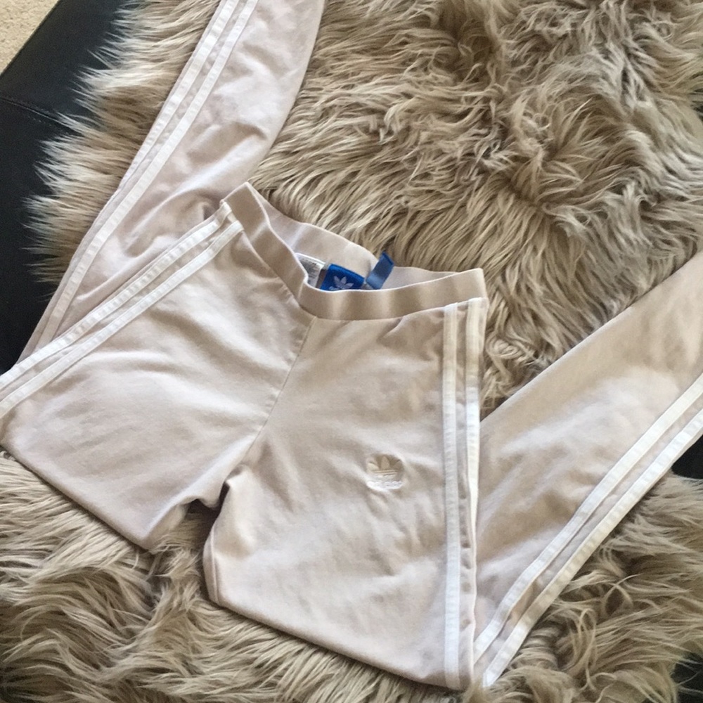 Adidas 3 Stripe Lavender Leggings