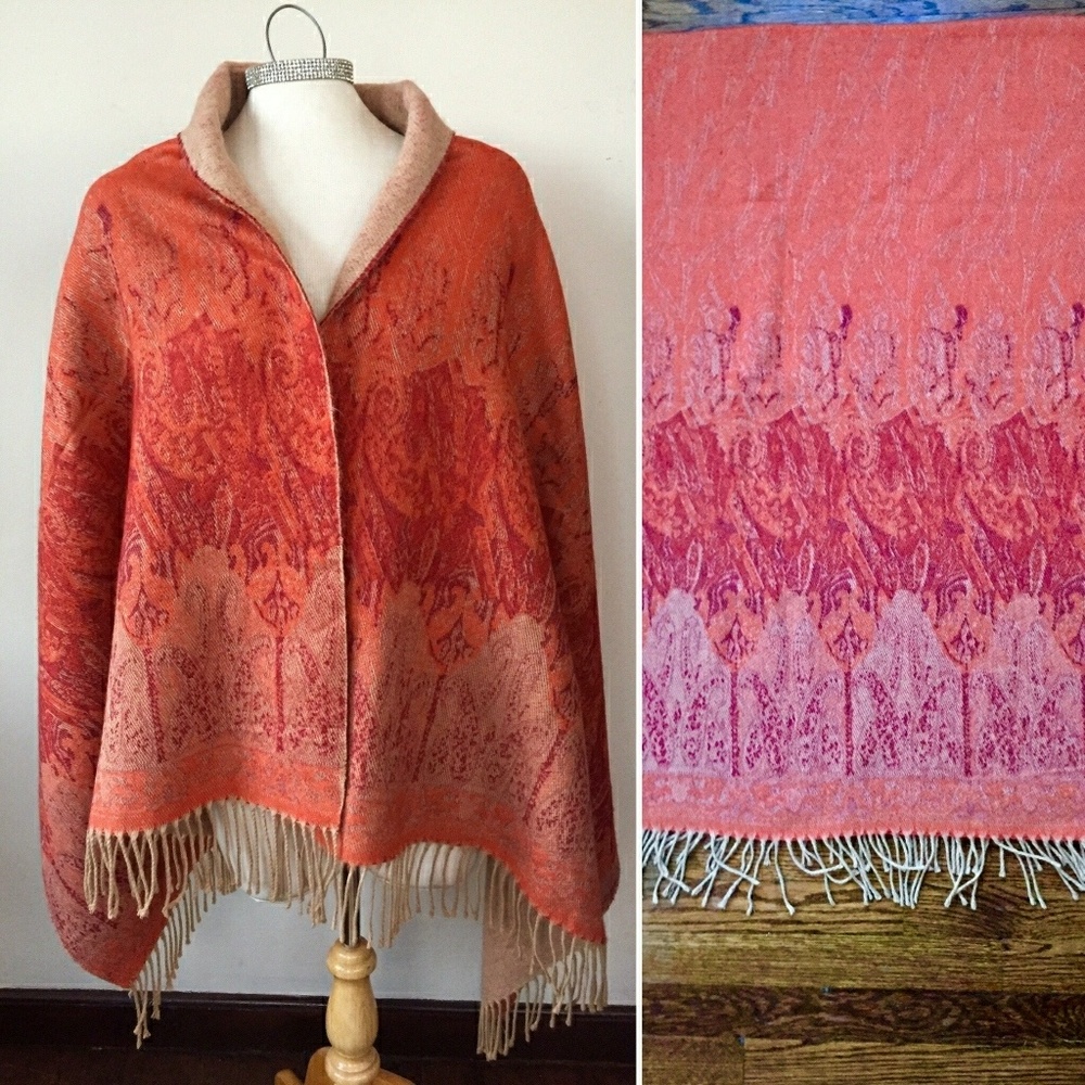 pink Pashmina Shawl Scarf wrap Preston & York