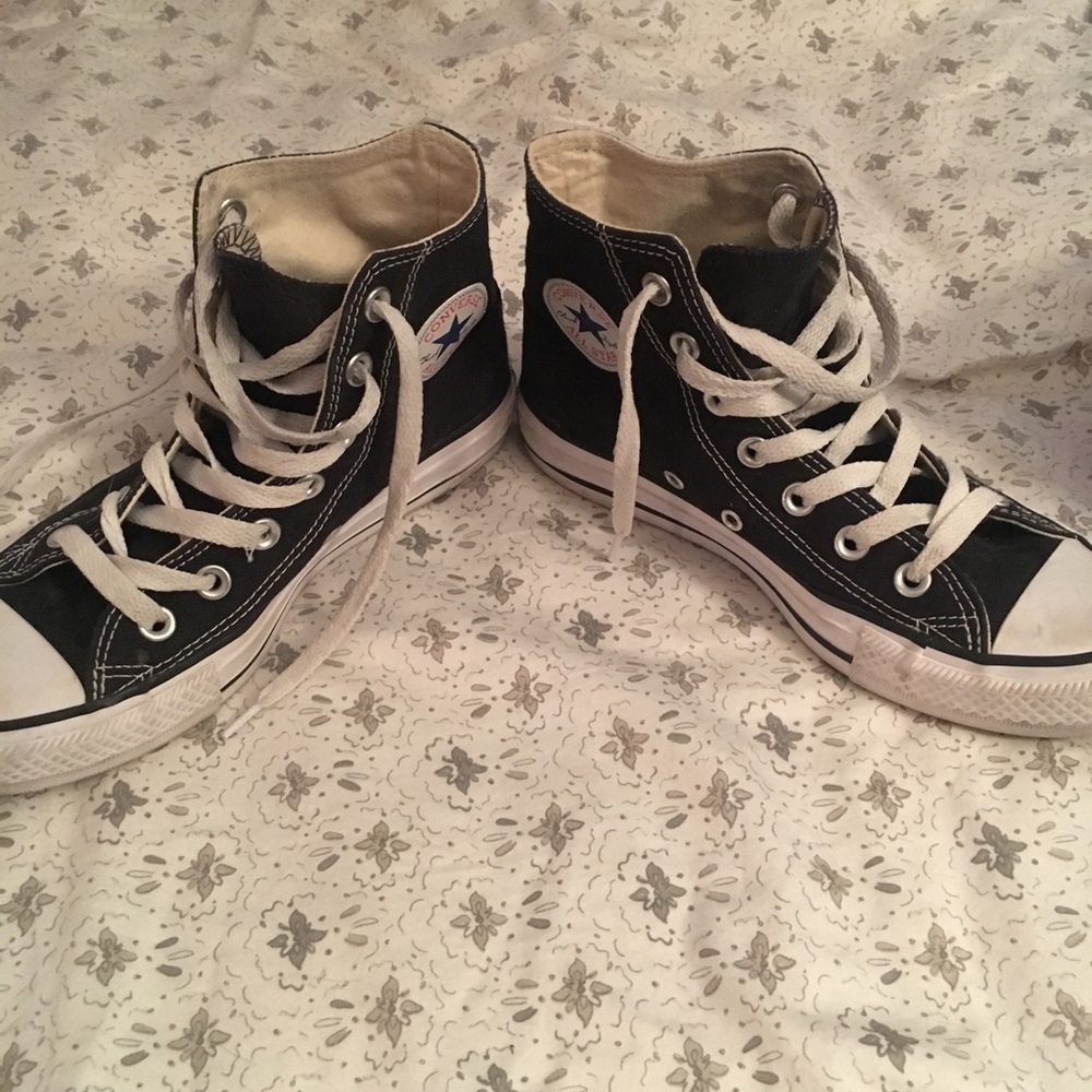 Converse black high tops