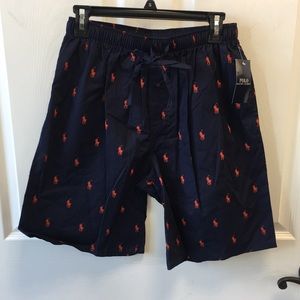 Men's RALPH LAUREN Navy/Orange Night Shorts SZ S