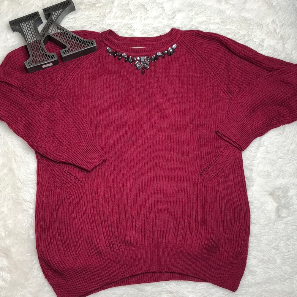 LOFT Jeweled Sweater