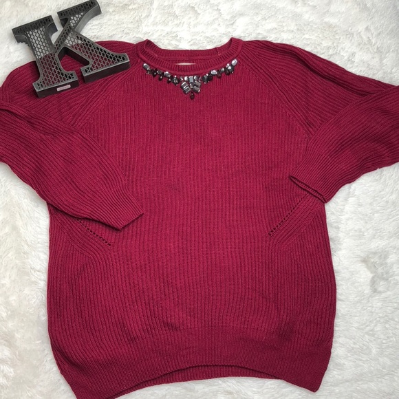 LOFT Jeweled Sweater - Picture 1 of 4