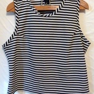 Rue 21 Plus Womens XXL Crop Tank  Top black white