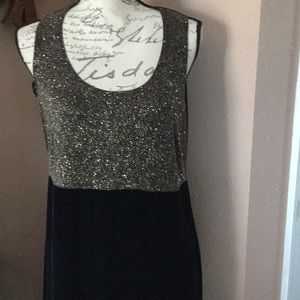 SPECIAL OCCASION DRESS GOLD SPARKLE FRONT TOP