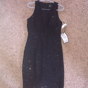 NightWay formal black sequin dress