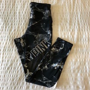 Pink high waisted ankle leggings