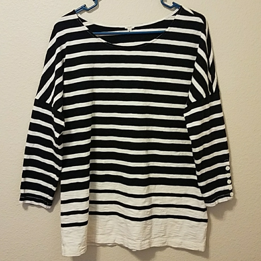 J. Crew Oversized Striped Shirt