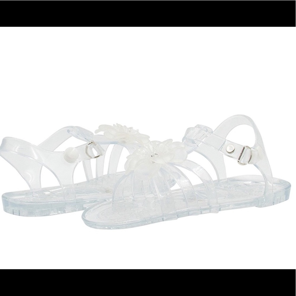 Girls toddler clear jelly shoes small (5/6)