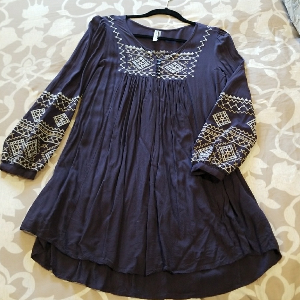 Purple tunic dress