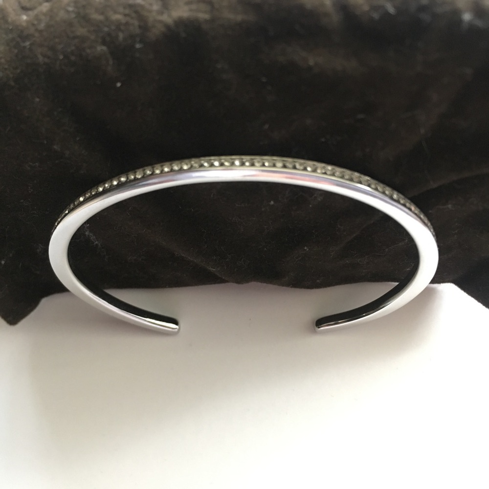Micheal Kors Silvertone Pave Open Cuff - Picture 5 of 8