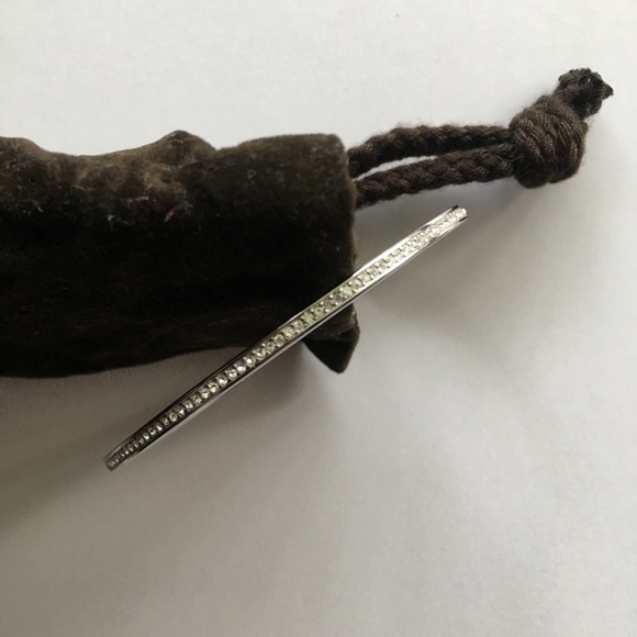 Micheal Kors Silvertone Pave Open Cuff - Picture 4 of 8