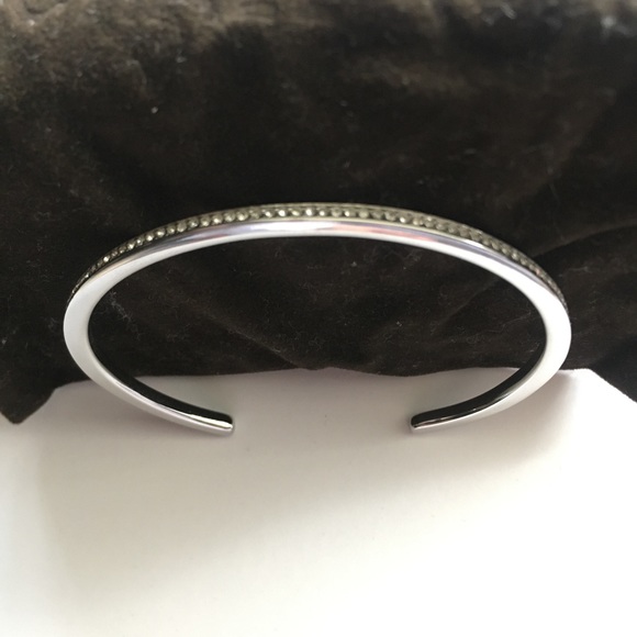 Micheal Kors Silvertone Pave Open Cuff - Picture 5 of 8