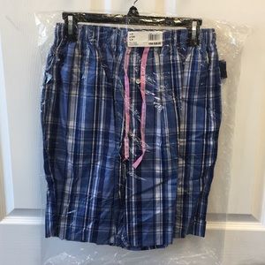 Men's RALPH LAUREN Blue Plaid Night Shorts SZ S